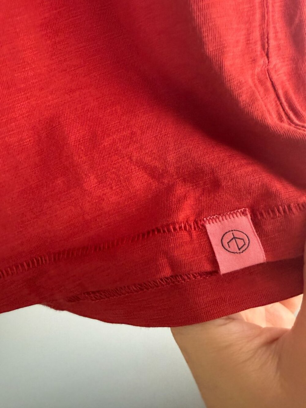 Rag & Bone The Slub Pima Cotton T-Shirt Ruby Red Size XS Casual Basic Capsule - Picture 8 of 13